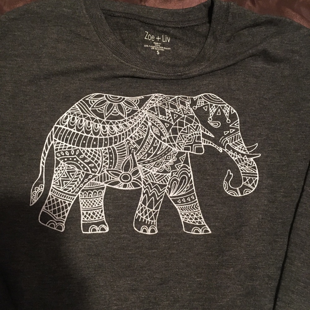 A crew neck sweater